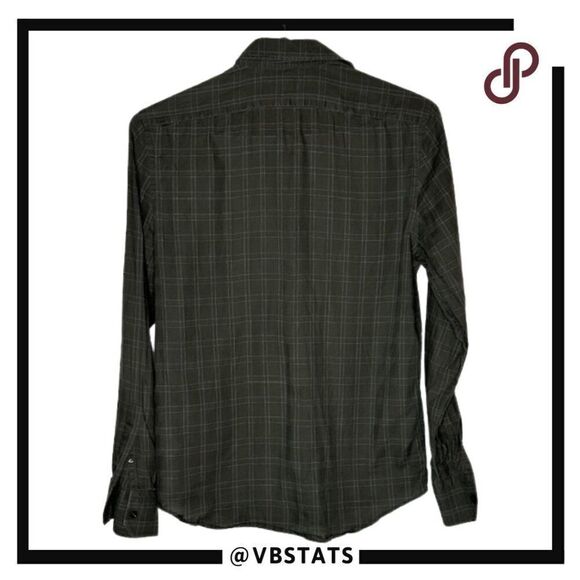 Club Monaco XS Gray/White LS Button Down Shirt - Picture 2 of 5